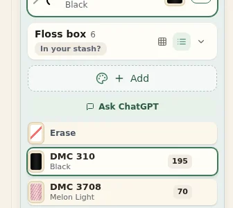 The Knytstudio palette in ChatGPT's browser, with the Ask ChatGPT button under Add
